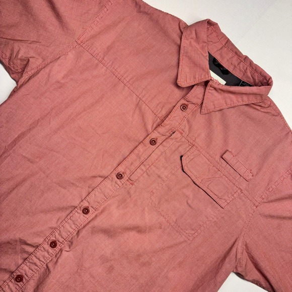 Wrangler Other - Wrangler Authentics Mens Large Red Micro Check Short Sleeve Button Down Shirt